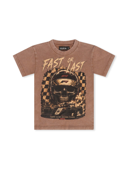 Disaster Kids Fast or Last Tee - Brown