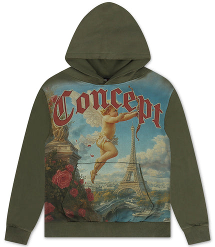 Concept LA Angel Hoodie - Light Olive Wash