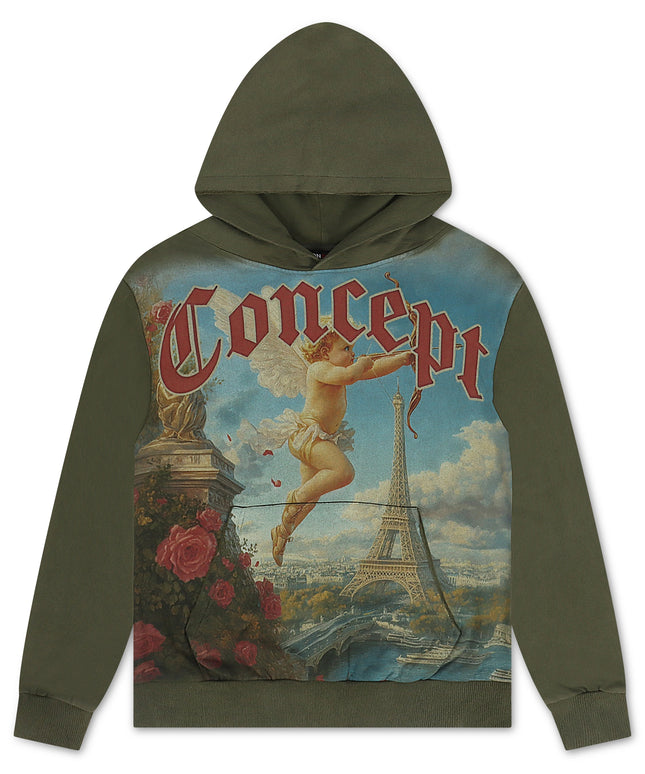 Concept LA Angel Hoodie - Light Olive Wash