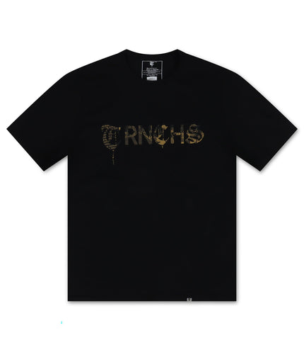 TRNCHS GAZA TEE - BLACK/YELLOW TRNCHS