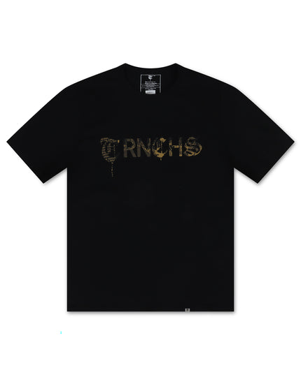 TRNCHS GAZA TEE - BLACK/YELLOW TRNCHS
