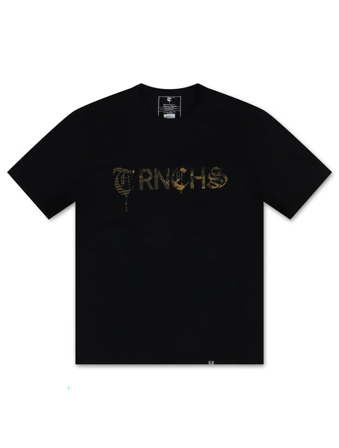 TRNCHS GAZA TEE - BLACK/YELLOW TRNCHS