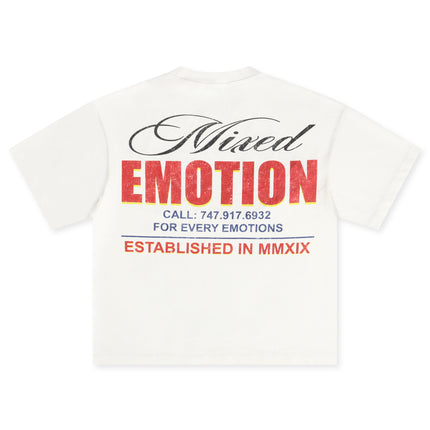 Mixed Emotion Lottery Tee - White