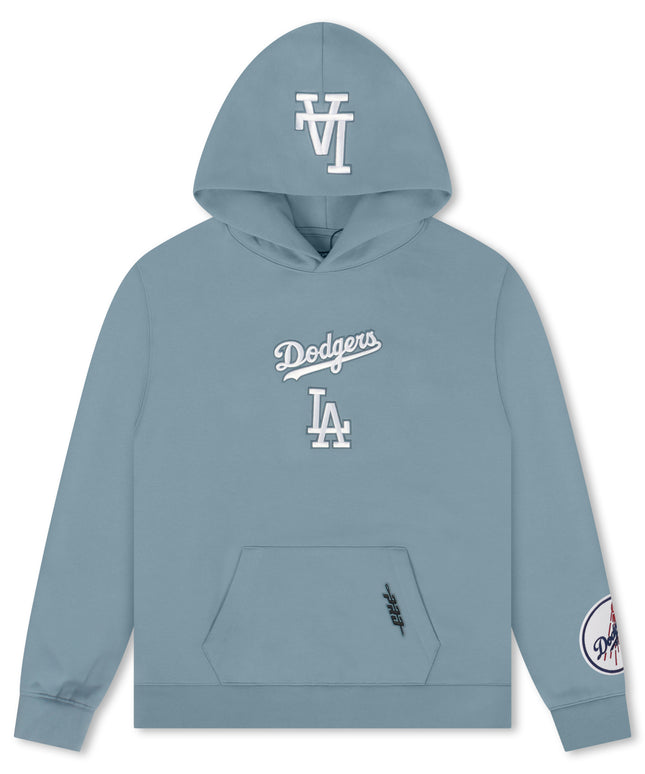 Pro Standard La Dodgers Wingspan Drop Shoulder Hoodie - Steel Blue