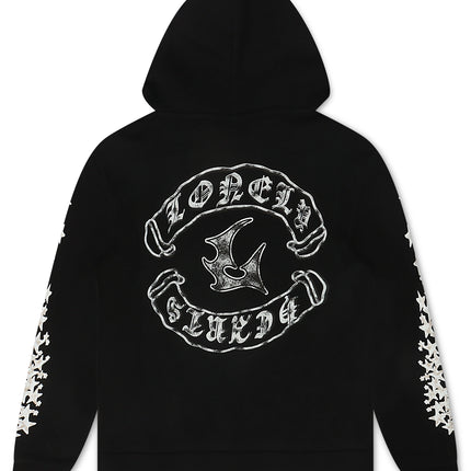 Lonely Hearts Love Me Forever Hoodie - Black - denim exchange