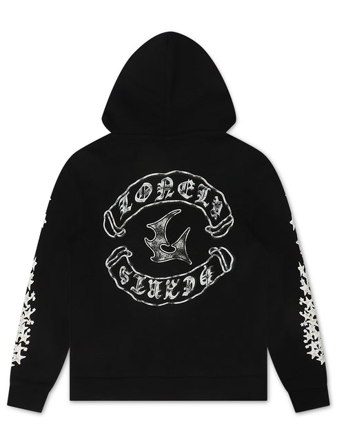 Lonely Hearts Love Me Forever Hoodie - Black - denim exchange