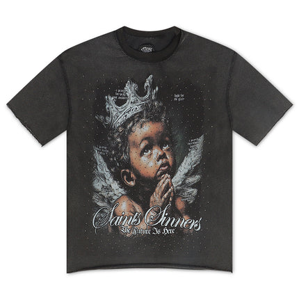 YRBZ Saints & Sinners Cropped Tee - Black