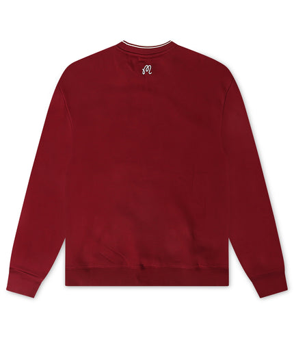 Malbon Monarch Crewneck - Red Mahogany