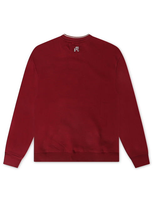 Malbon Monarch Crewneck - Red Mahogany - Denim Exchange