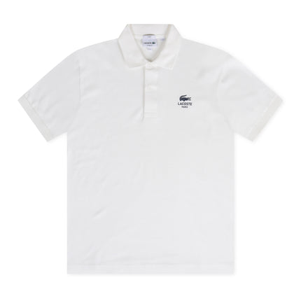 Lacoste Signature Print Polo Shirt - White 