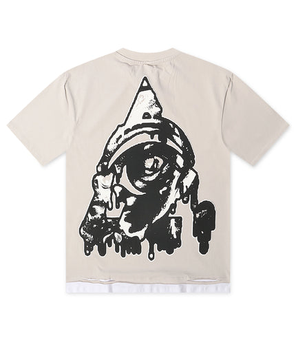 Starseed Big Head Alien Oversized Tee - Grey