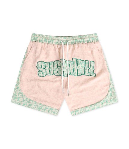 Sugarhill Cereal Shorts - Green/Pale Pink - Denim Exchange USA