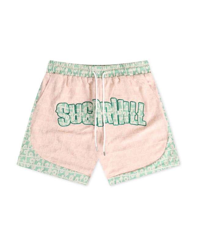 Sugarhill Cereal Shorts - Green/Pale Pink - Denim Exchange USA