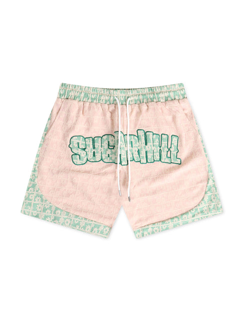 Sugarhill Cereal Shorts - Green/Pale Pink - Denim Exchange USA