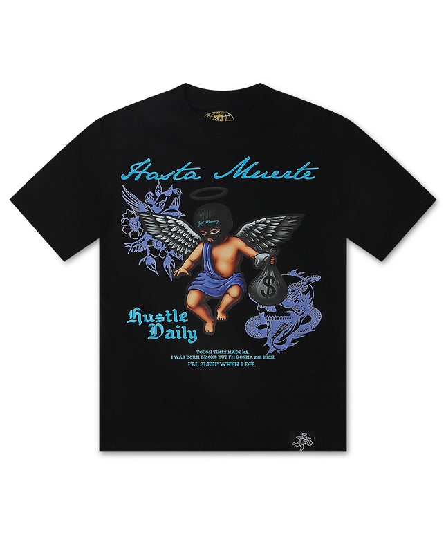 Hasta Muerte Purp Shaded Tattoo Tee - Black