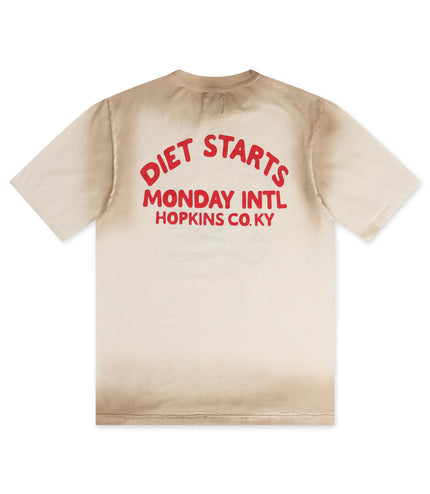 Diet Starts Monday Hell Bent Tee -Antique White