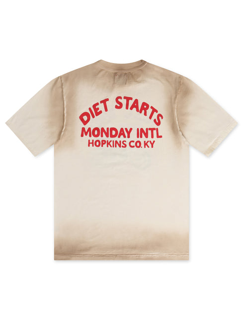 Diet Starts Monday Hell Bent Tee -Antique White