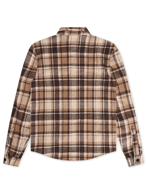 Roku Studio Tear Drip Heavy Flannel - Brown Khaki