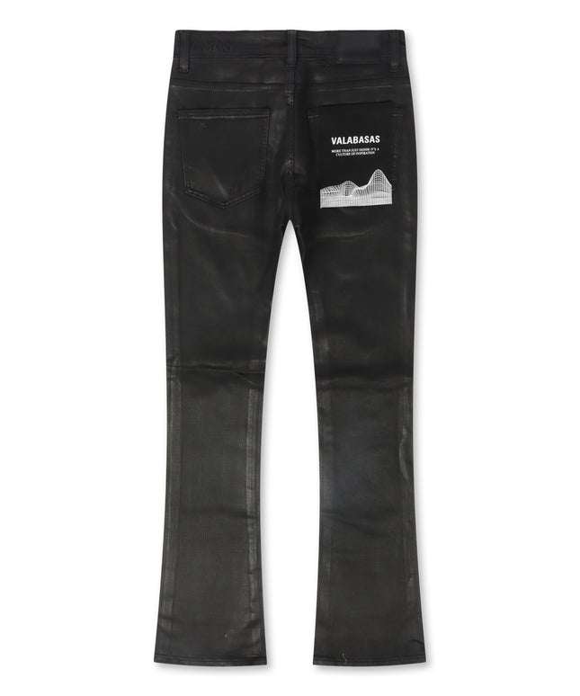 Valabasas Nitrous Stacked Jean - Black Waxed