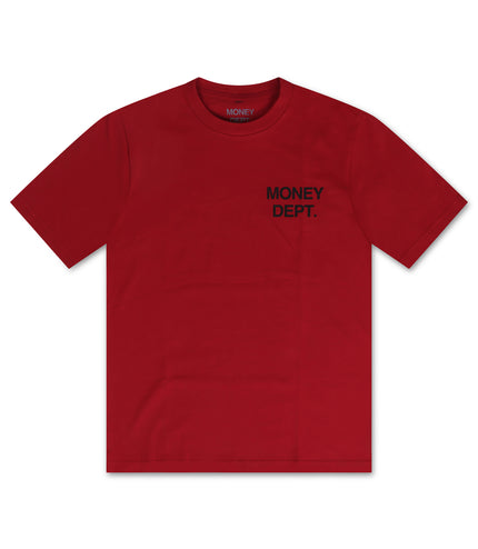 Money Dept. Los Angeles Heavyweight Tee - Burgundy/Black