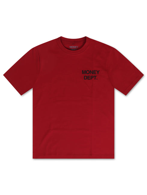 Money Dept. Los Angeles Heavyweight Tee - Burgundy/Black