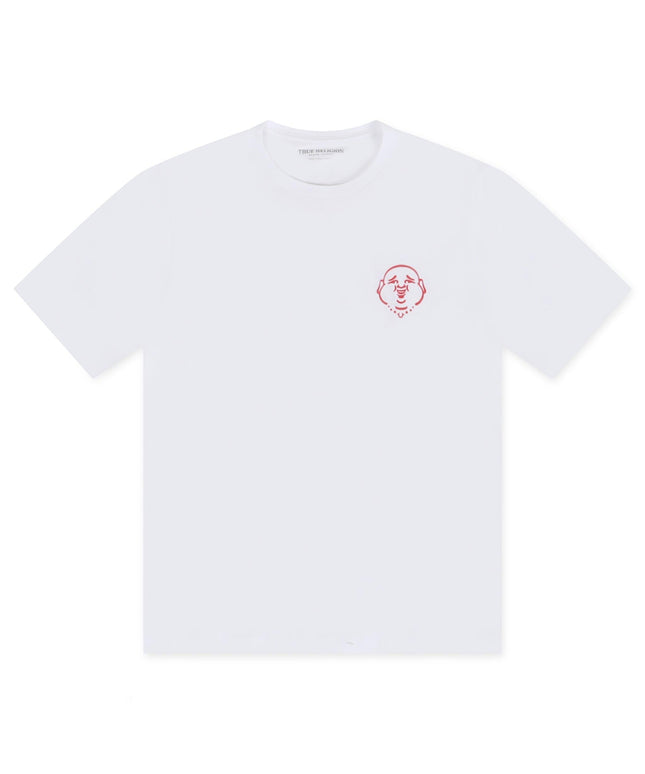 True Religion Raised Paint Tee - Optic White