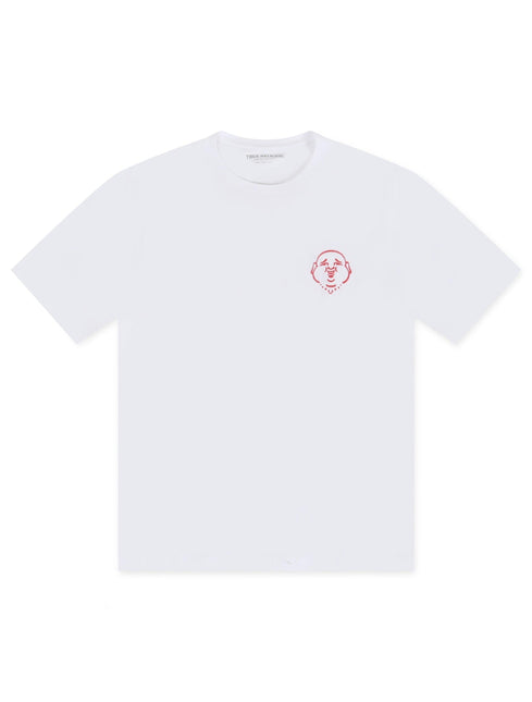 TRUE RELIGION RAISED PAINT TEE - OPTIC WHITE TRUE RELIGION