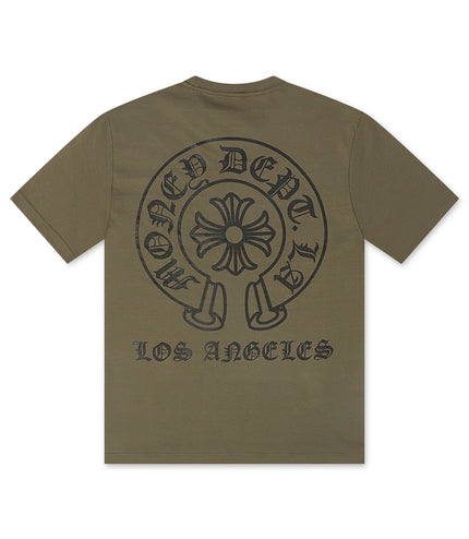 Money Dept. Vintage Old English Tee - Olive/Black