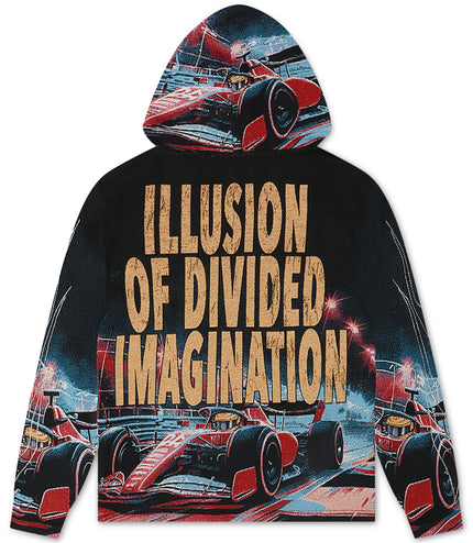 Majestik Mens Imagination Tapestry Hoodie - Black