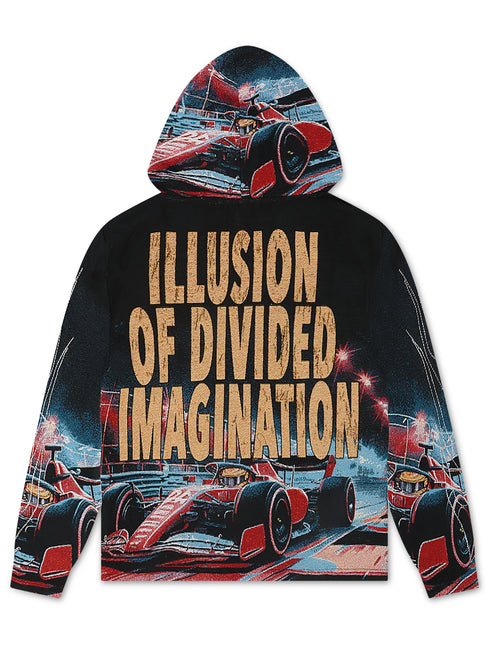 Majestik Mens Imagination Tapestry Hoodie - Black