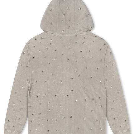 Rebel Denim Diamond Hoodie - Grey