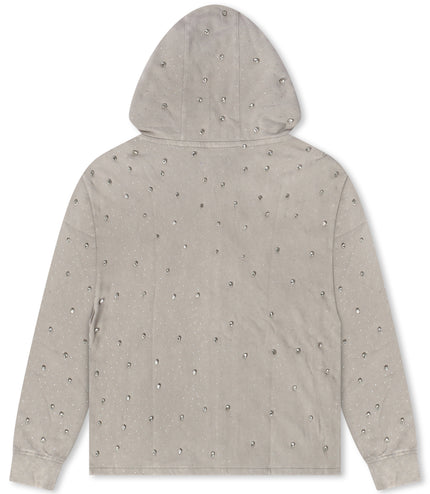 Rebel Denim Diamond Hoodie - Grey