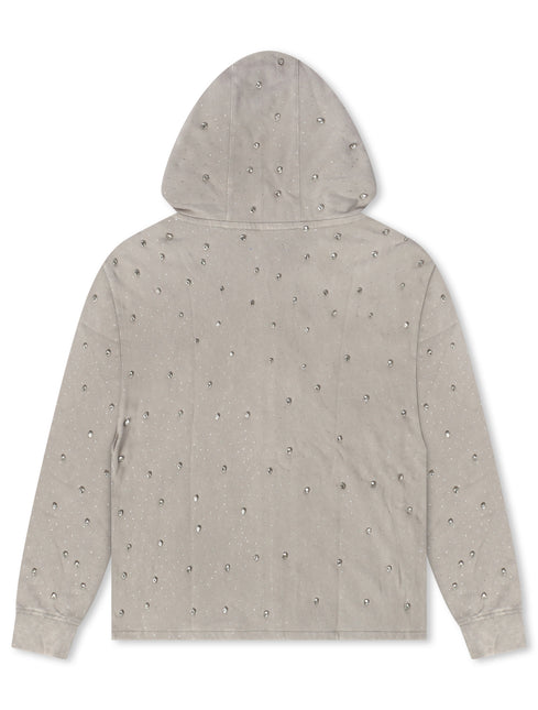 Rebel Denim Diamond Hoodie - Grey