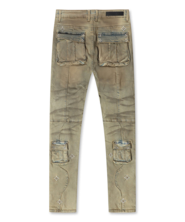 Embellish Canus Cargo Denim - Sand Wash