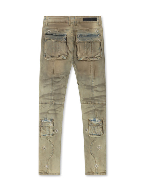 Embellish Canus Cargo Denim - Sand Wash