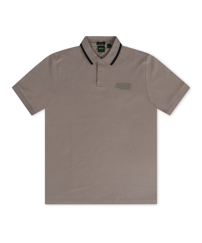 Polo Boss Green Pio Badge - Marrón