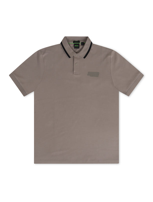 Boss Green Pio Badge Polo - Brown