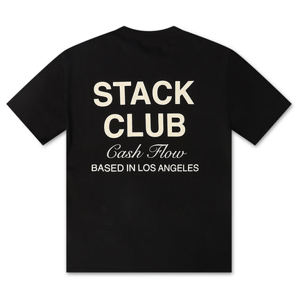 Stack Club Cash Flow Heavyweight Tee - Black/Cream - denim exchange
