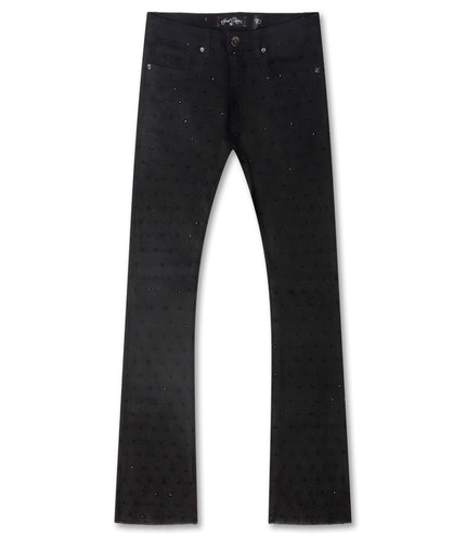 Frost Originals All Over Rhinestone Stacked Jean - Black