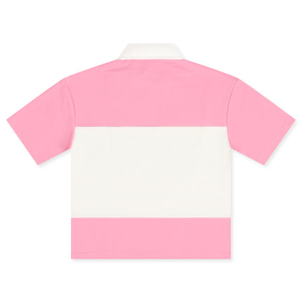 Majestik Pique Cut and Sewn Quarter Zip Polo - Pink