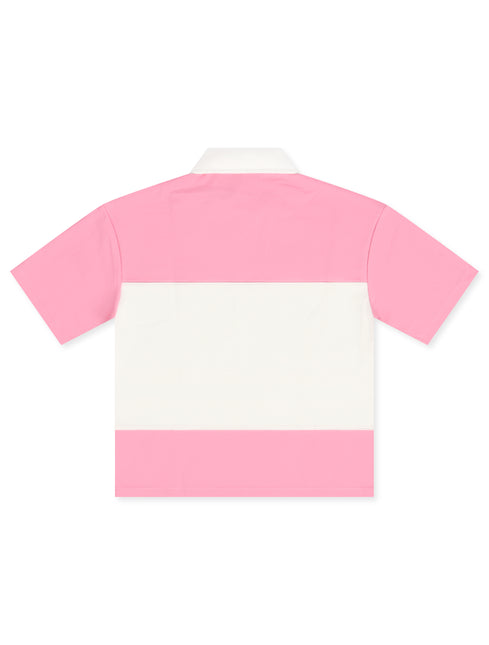 Majestik Pique Cut and Sewn Quarter Zip Polo - Pink