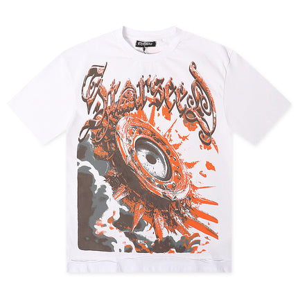 Starseed AI Angel Oversized Tee - White/Orange