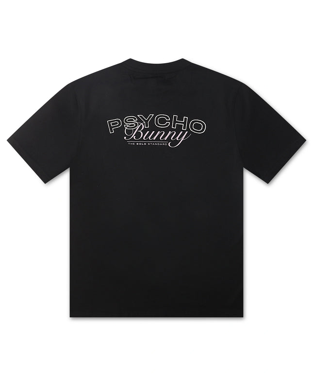 Psycho Bunny Enzo Back Graphic Tee - Black
