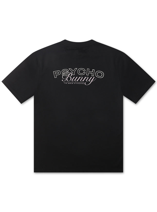 Psycho Bunny Enzo Back Graphic Tee - Black