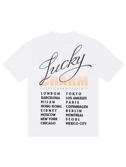 Bkys Lucky World Oversized Tee - White - Denim Exchange 