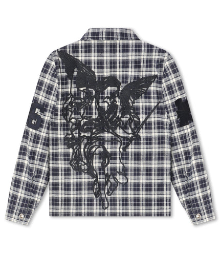 Revenge Valkyrie Embroidered Flannel - Navy