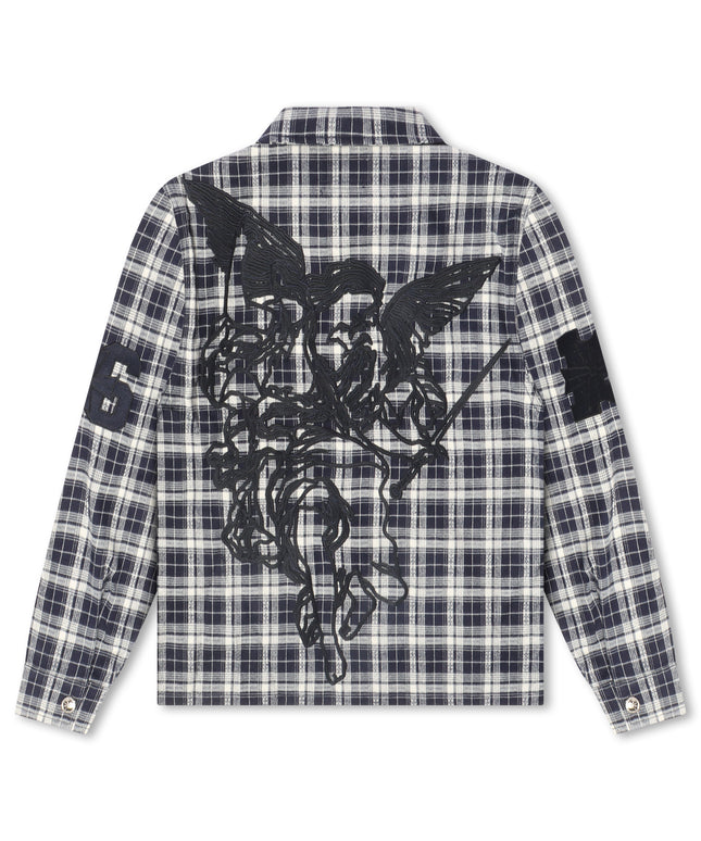 Revenge Valkyrie Embroidered Flannel - Navy