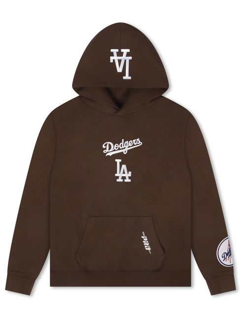 Pro Standard La Dodgers Wingspan Drop Shoulder Hoodie - Brown