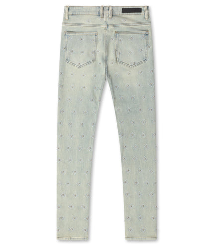 Embellish Cygnus Rhinestone Jeans - Light Wash