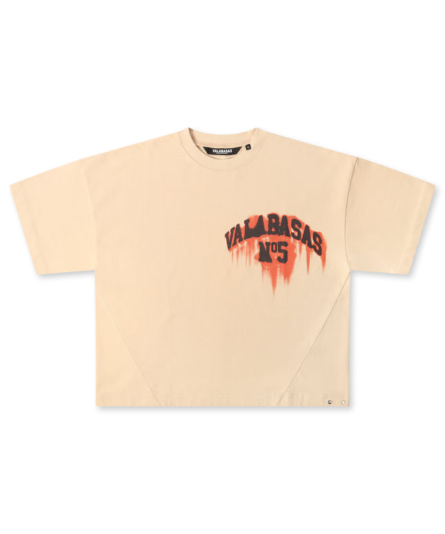 Valabasas NO.5 Boxy Oversized Tee - Beige